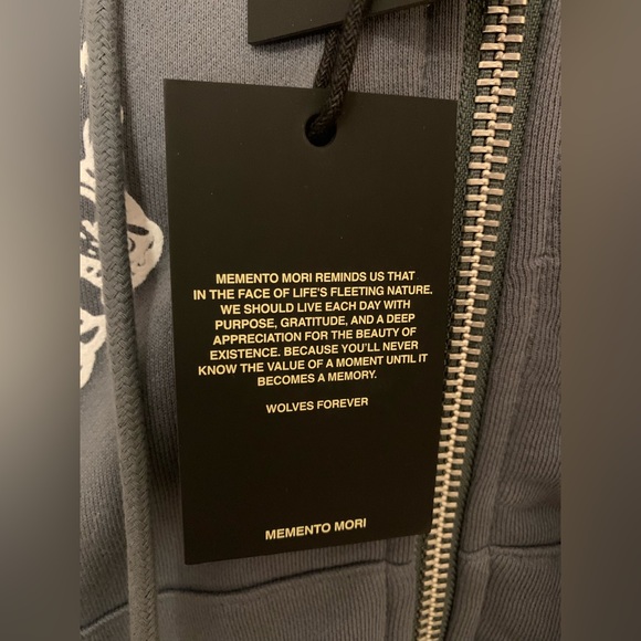 Darc Sport 🐺MEMENTO MORI 2024 "SAGE" (CROPPED) ZIP HOODIE IN GREEK STONE SMALL - Picture 12 of 14